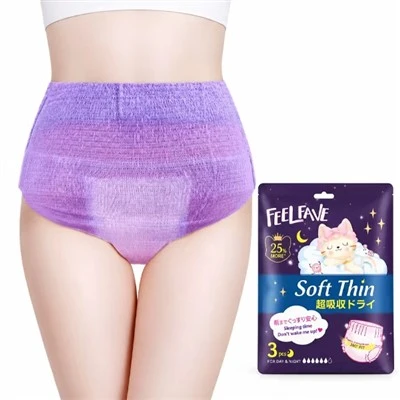 OEM ODM Biodegradable Disposable Women's Period Panties Ultra-Thin Soft Lady Sanitary Napkin Pants For Female Care Breathable