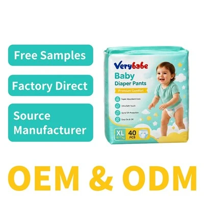 Soft Premium Breathable Leak Guard Very Babe OEM ODM High Quality Disposable Printed Baby Diapers Pants Pull Manufacturers
